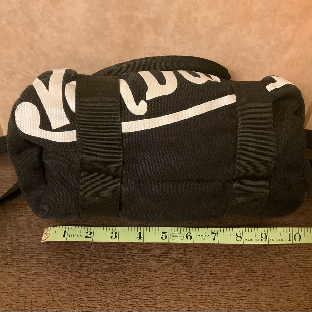 Von Dutch Y2K Black and White Duffel Bag Mini Crossbody Cylinder round tote - Picture 6 of 13